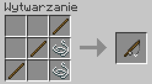 Minecraft - receptura stworzenia wędki
