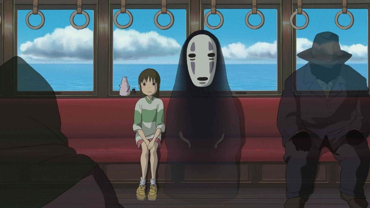 kadr z anime Spirited Away: W krainie bogów stworzonego przez Studio Ghibli