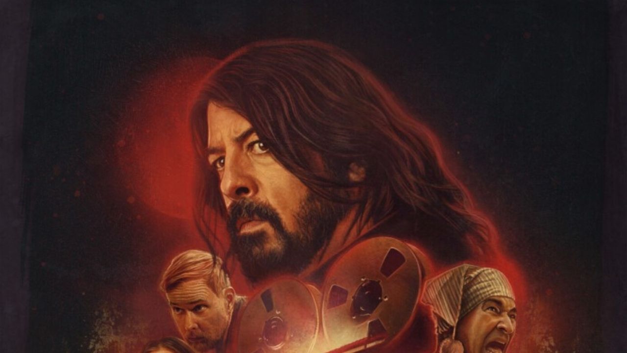 fragment plakatu promocyjnego filmu Studio 666 z Dave'em Grohlem