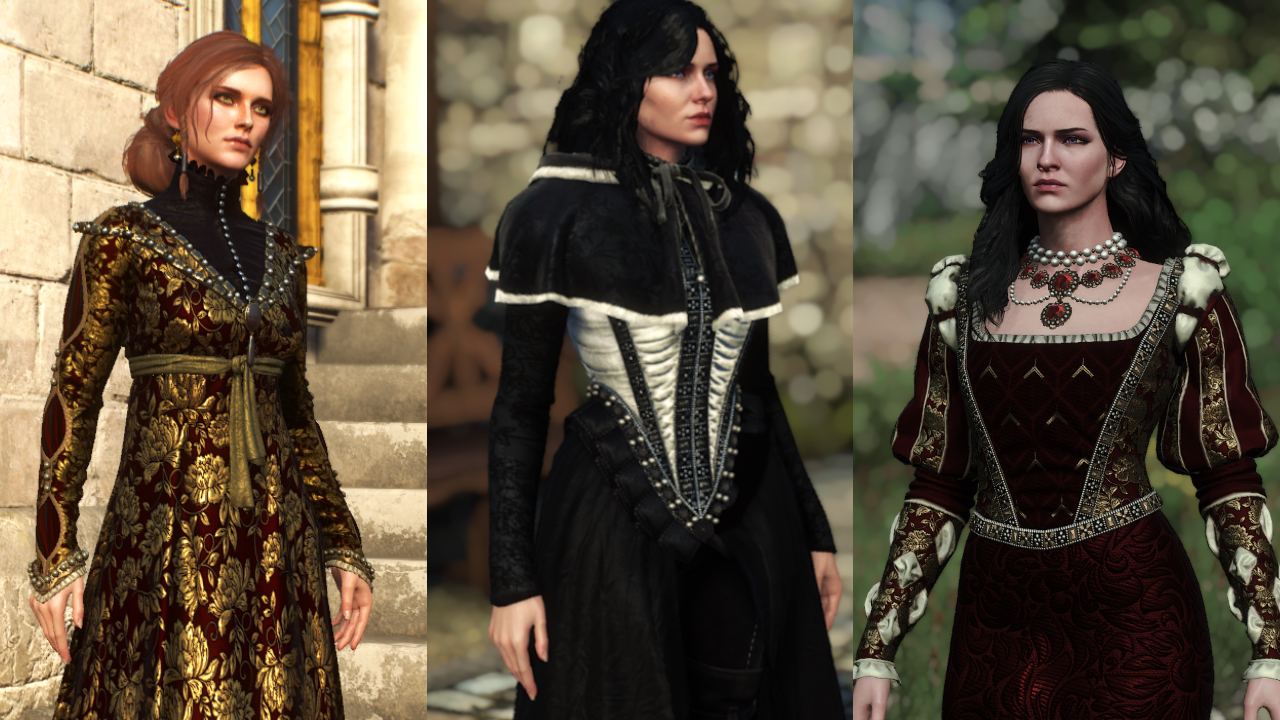 Łącznie 3 nowe suknie dla Triss i Yen w Wiedźminie 3. Łapcie eleganckie mody