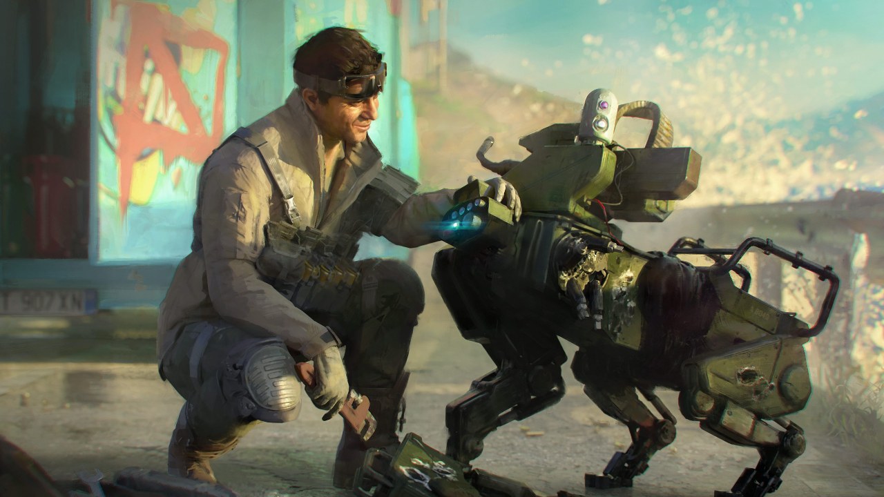 battlefield 2042 głaskanie uroczego psa-robota