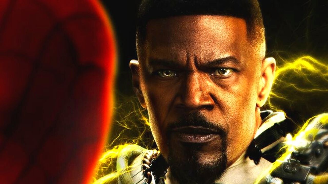 fragment plakatu filmu Spider-Man: Bez drogi do domu przedstawiający Electro