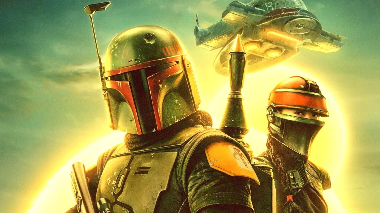 Boba Fett i Fennec Shand na plakacie serialu Księga Boby Fetta