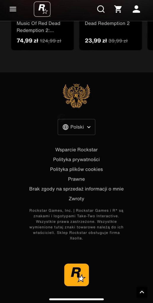 Rockstar Games - nowe logo na stronie