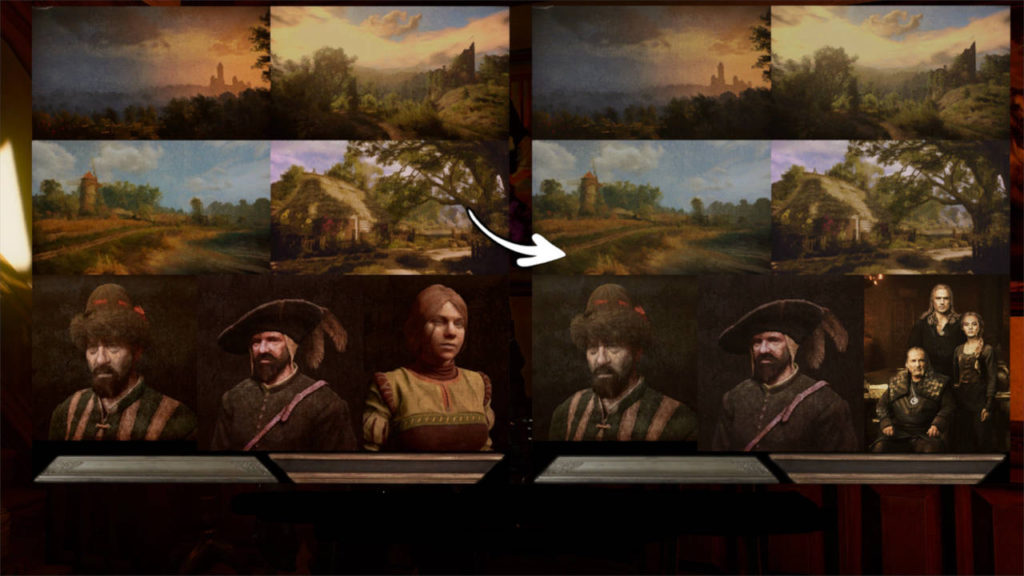 Wiedźmin 3 - infografika pokazująca podmianę obrazu