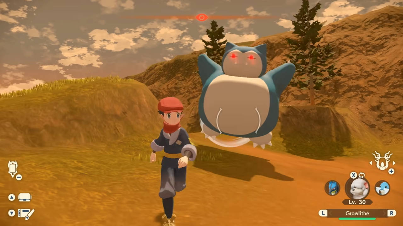 Pokemon Legends Arceus - Alpha Snorlax walczy z graczem