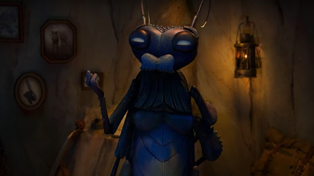 kadr z teasera filmu Pinokio od Guillermo del Toro