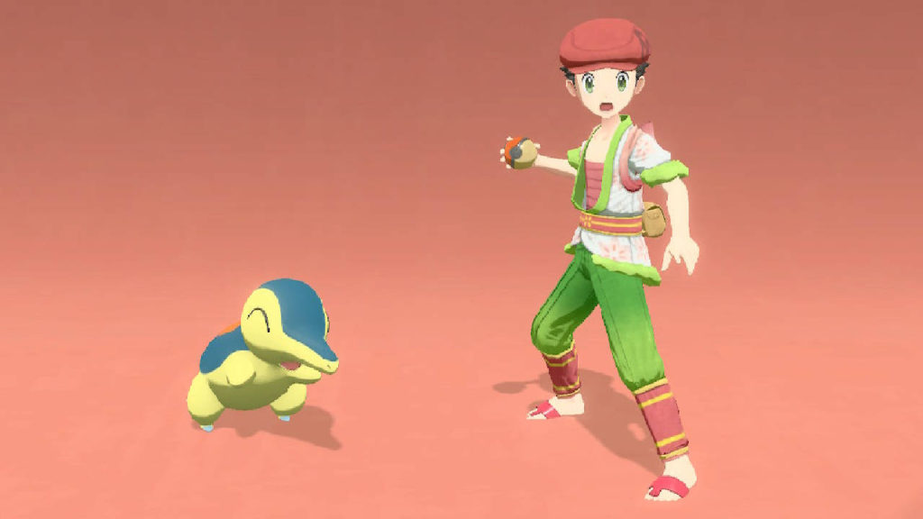 Pokemon Legends Arceus - Cyndaquill i gracz