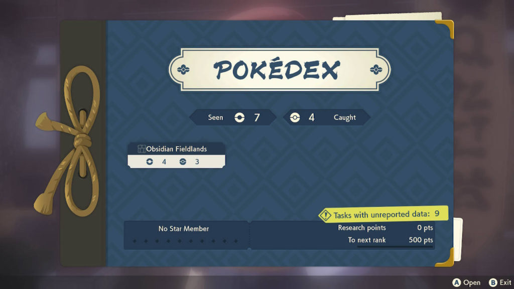 Pokemon Legends Arceus - Pokedex