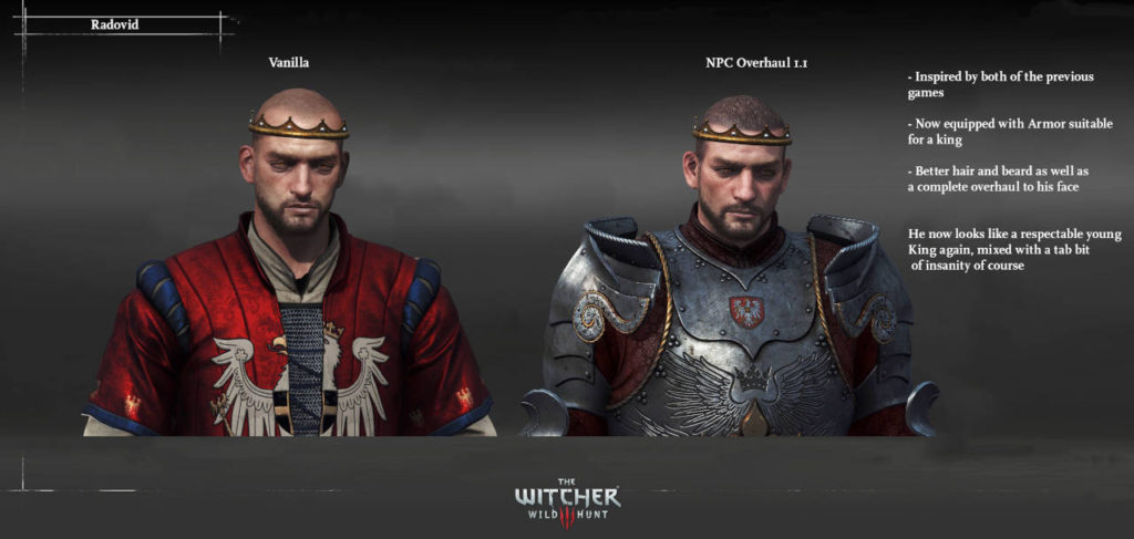 Wiedźmin 3 Dziki Gon - mod NPC Overhaul (Characters Redone) - Radovid