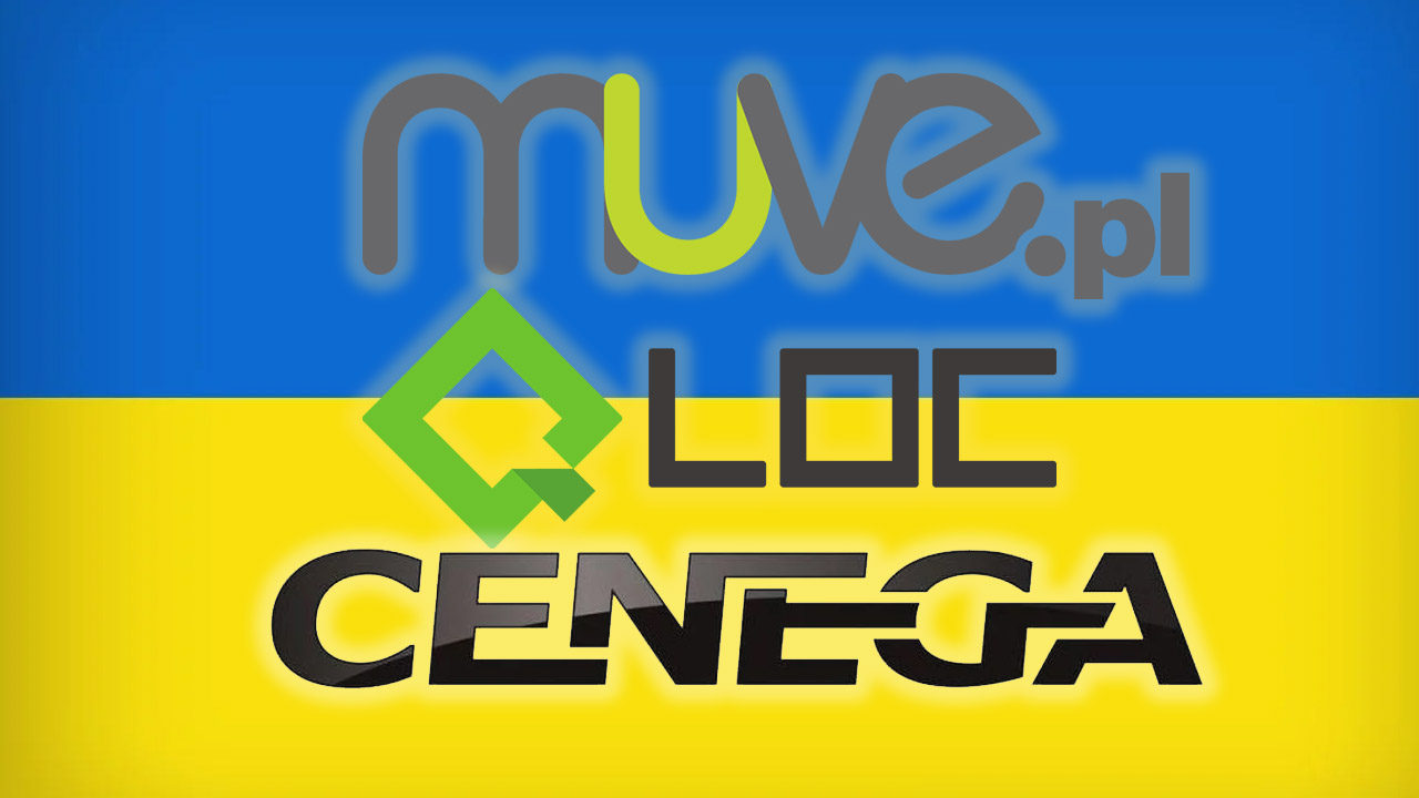 Muve, QLOC, Cenega i flaga Ukrainy
