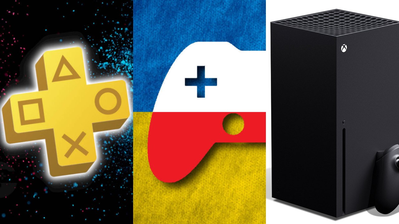 PS Plus marzec 2022 logo - polskie studia gamedevowe pomagają Ukrainie, konsole Xbox Series X