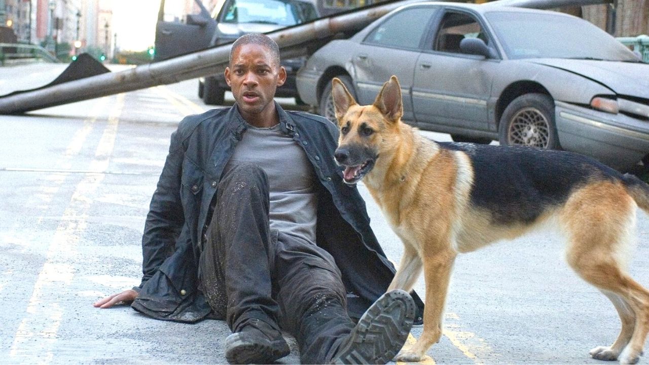 Will Smith z pieskiem w filmie Jestem legendą