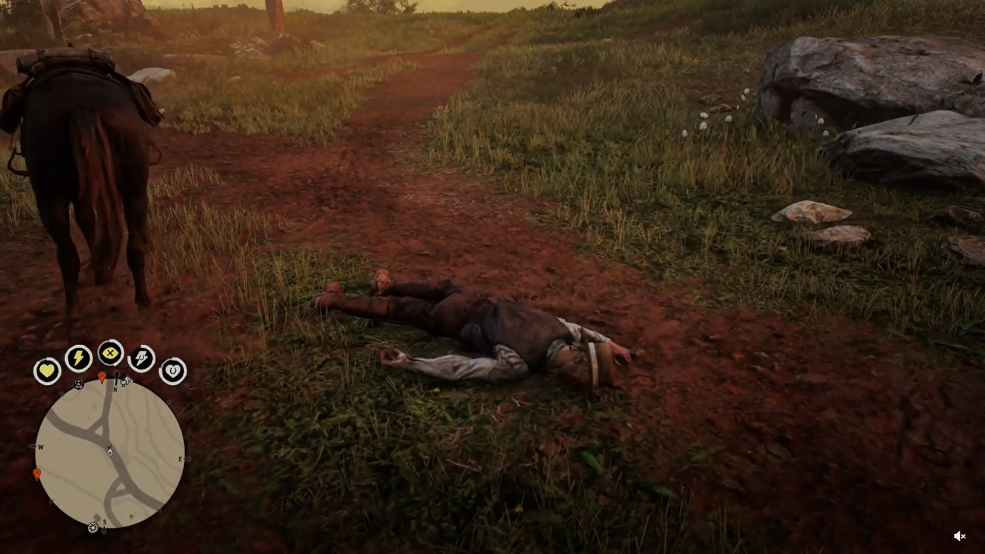 RDR2 koń NPC kopniak