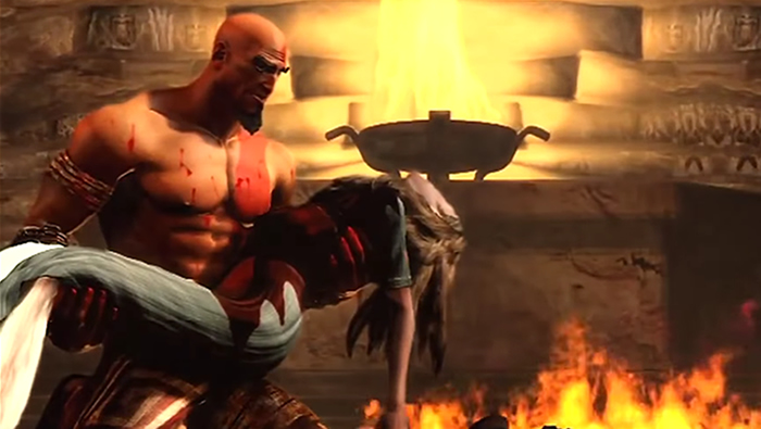 god of war kratos zabija żonę