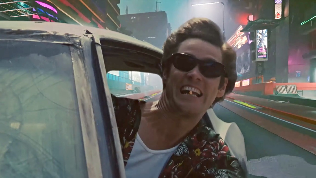 Cyberpunk 2077 z Ace'em Venturą jest nowym hitem internetu [WIDEO]