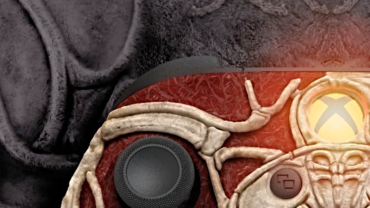 Scorn jako motyw obrzydliwego kontrolera do Xbox One. Jest pięknie