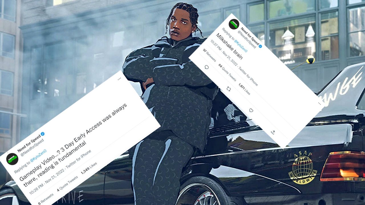 Twitter Need for Speed Unbound wyzywa fana i każe mu 