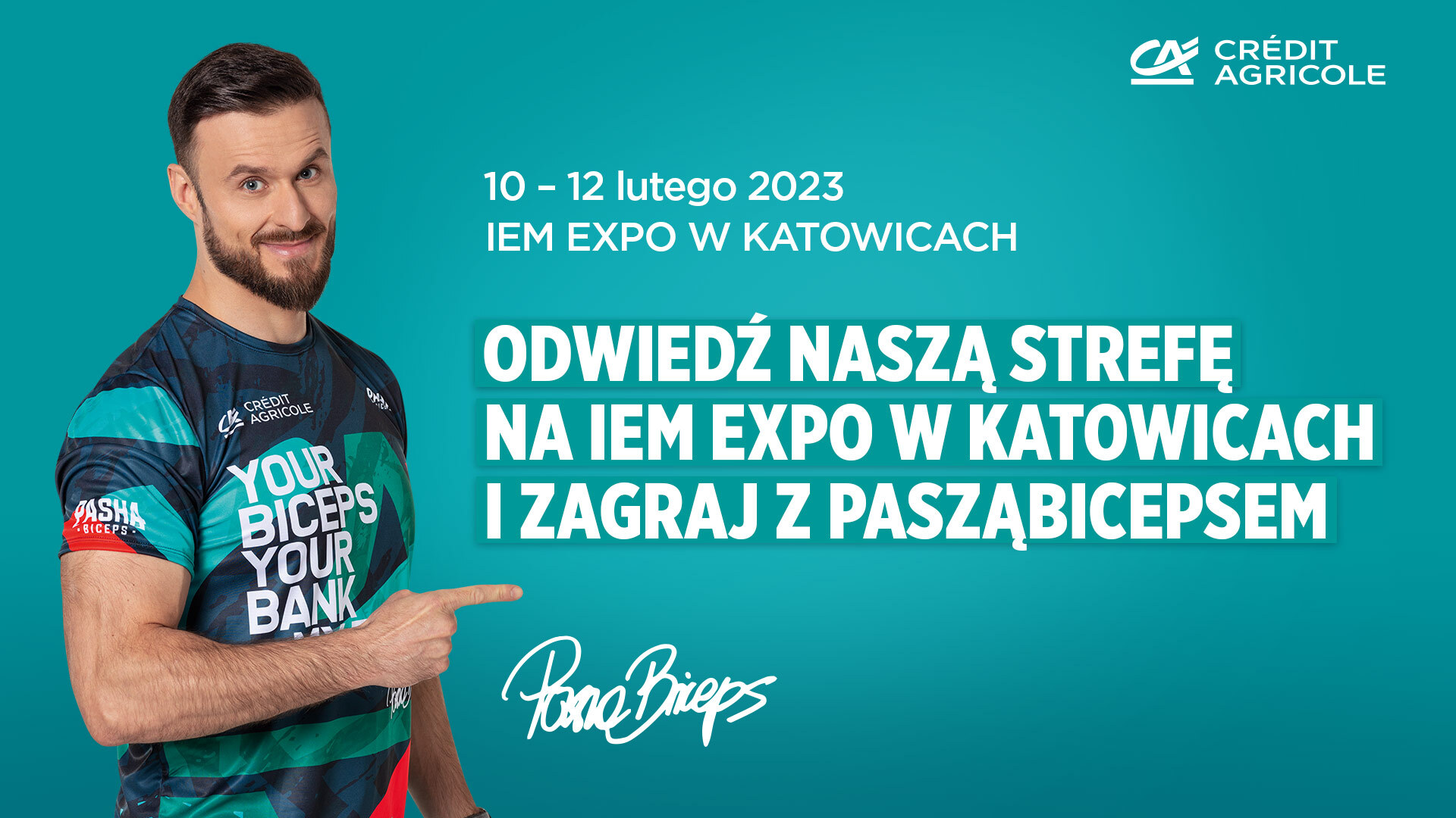 Spotkaj się z pashąBicepsem w strefie Credit Agricole na IEM EXPO w Katowicach