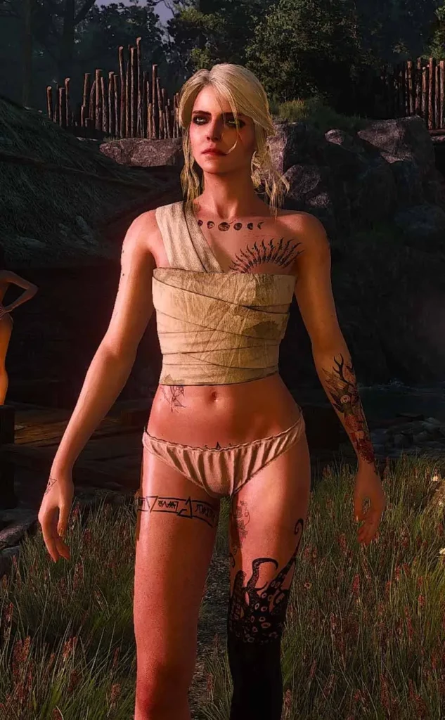 Wiedźmin 3 - Ciri z tatuażami
