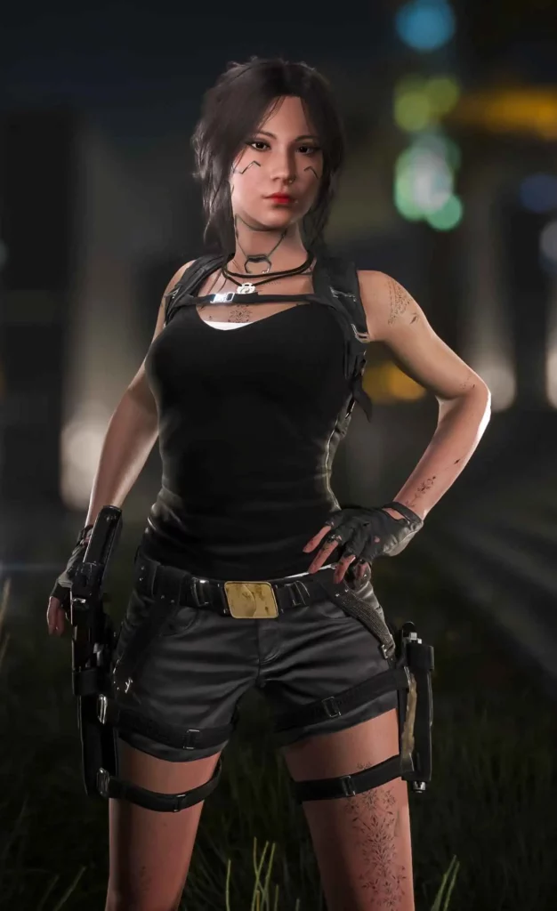 Cyberpunk 2077 Lara Croft mod