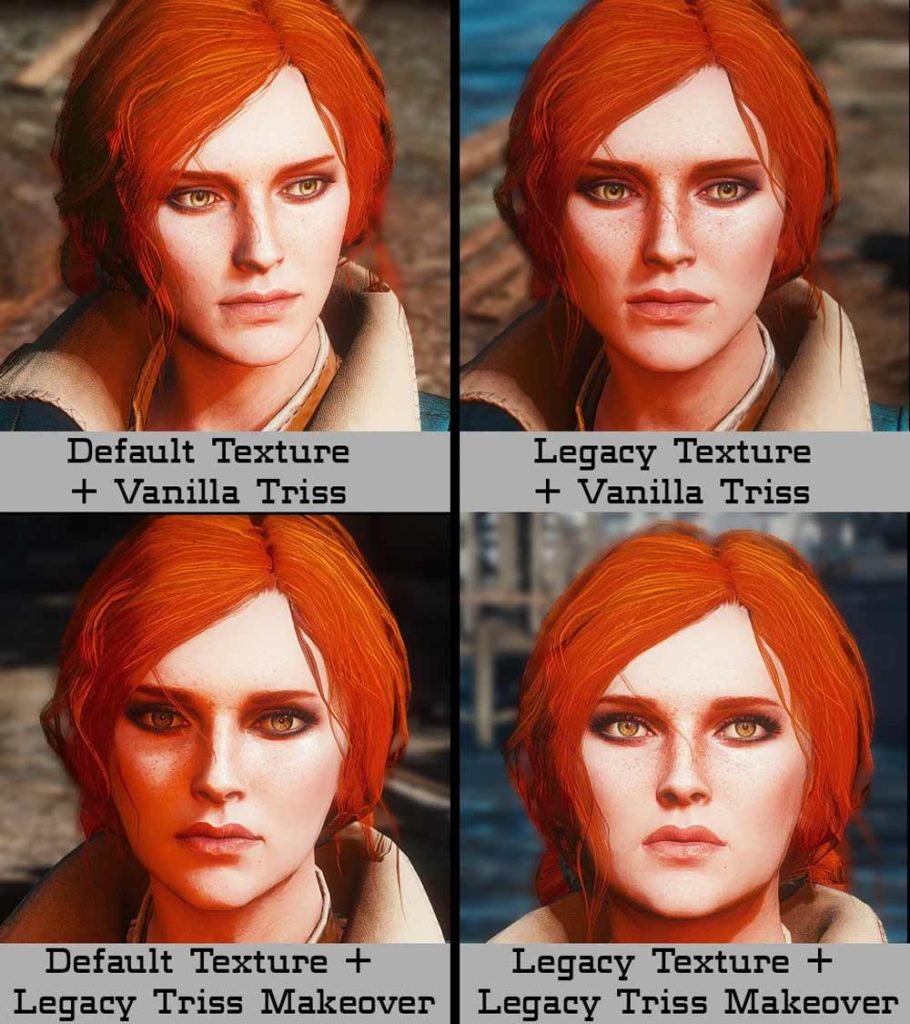 Wiedźmin 3 - mod zmieniający wygląd bohaterki.