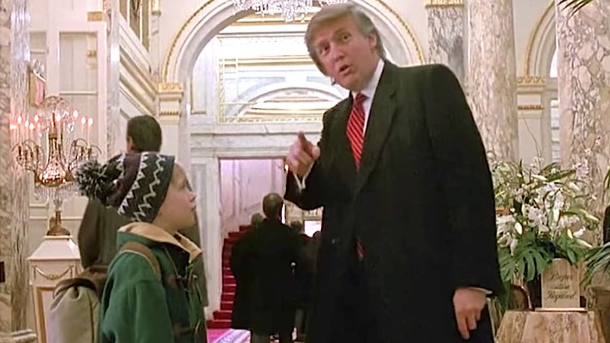 Donald Trump w Kevin sam w Nowym Jorku