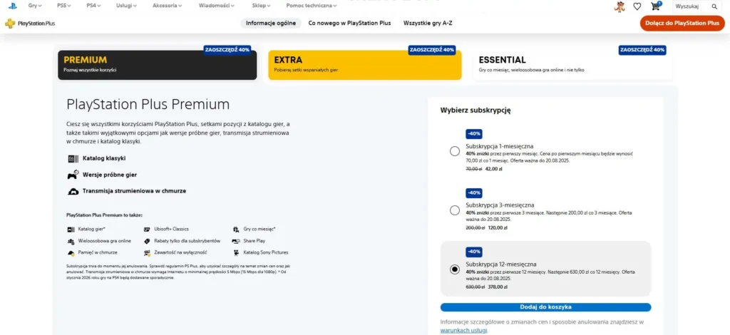 PS Plus Premium w promocji w PS Store.