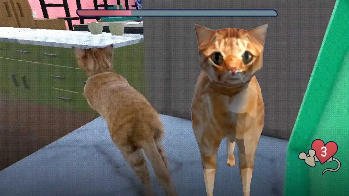 Screen z gry Low Poly Mouse Game. To darmowa nowość z zabawą w kotka i myszkę.