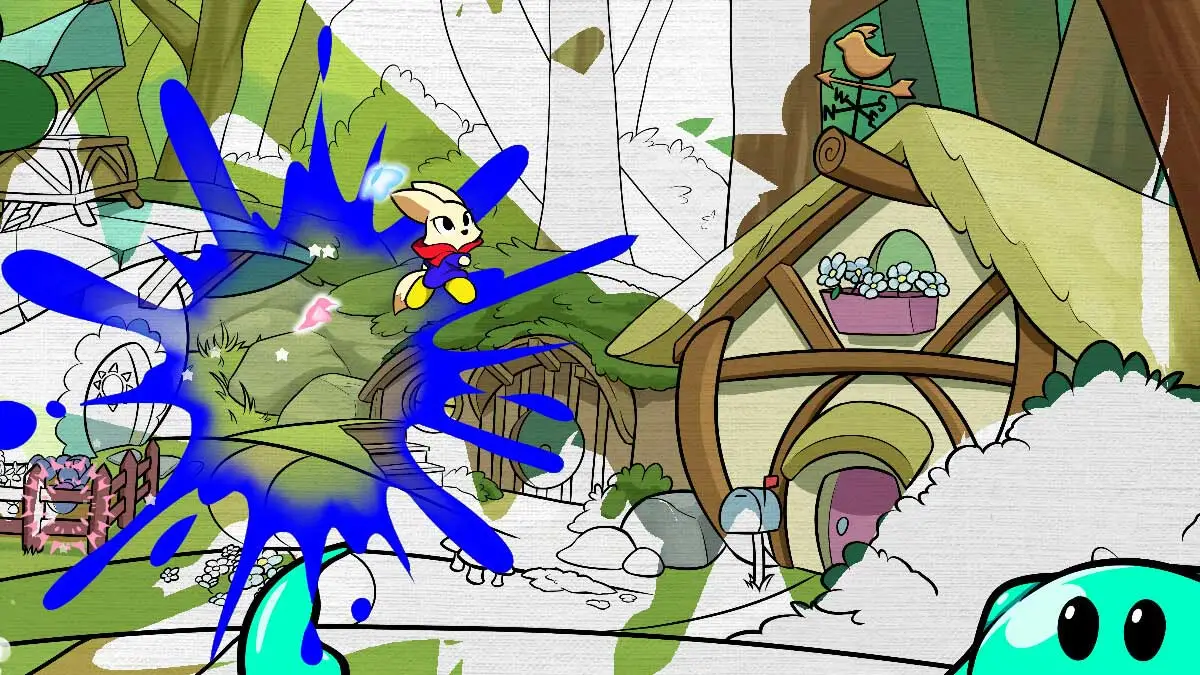 Screen z darmowej gry Pigment, bajecznie kolorowej o malowaniu świata.