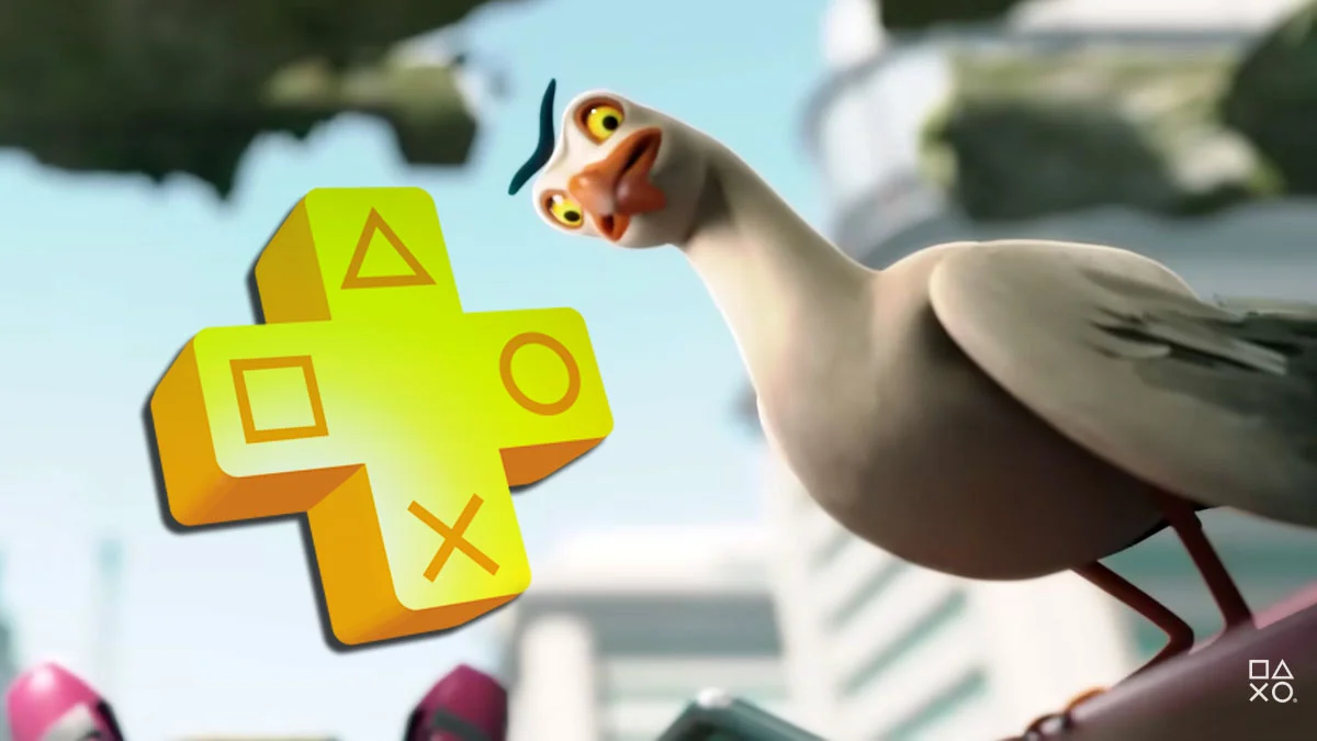 Screen z gry I Am Future: Cozy Apocalypse Survival i logo PS Plus. Gra dostała trial w PS Plus Premium.